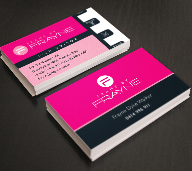 image for Frame by frayne business cards design